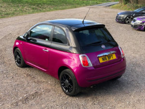 Fuchsia Fiat 500