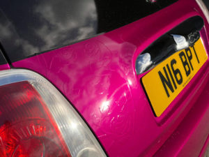 Fuchsia Fiat 500