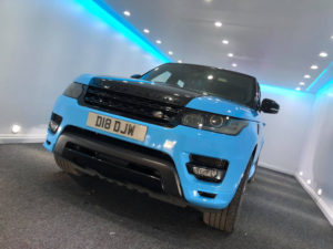 Ice Blue Range Rover