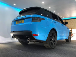 Ice Blue Range Rover