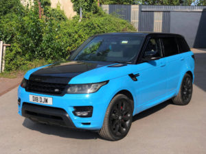 Ice Blue Range Rover
