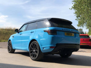 Ice Blue Range Rover