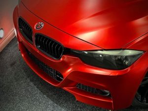 3 Series Satin Red - front bumper, headlight and grille