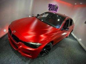 3 Series Satin Red - full diagonal view