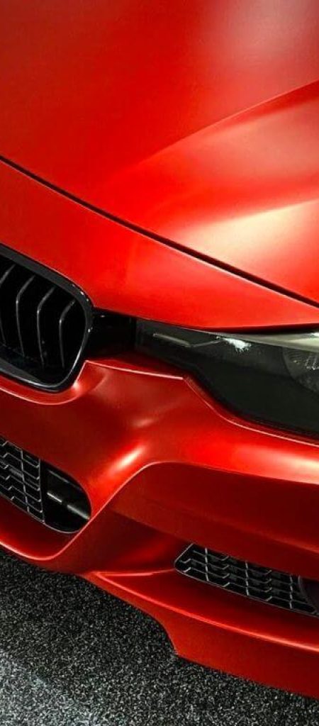 3 Series Satin Red - front bumper, headlight and grille