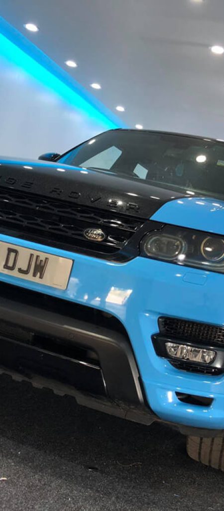 Ice Blue Range Rover