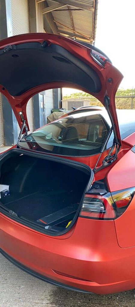 Satin Red Tesla